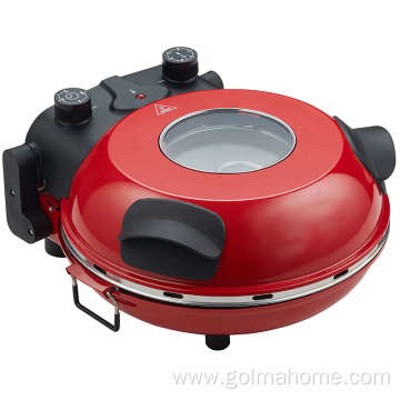 Electric Rotating Pizza Oven Non-Stick Aluminum Pizza Maker